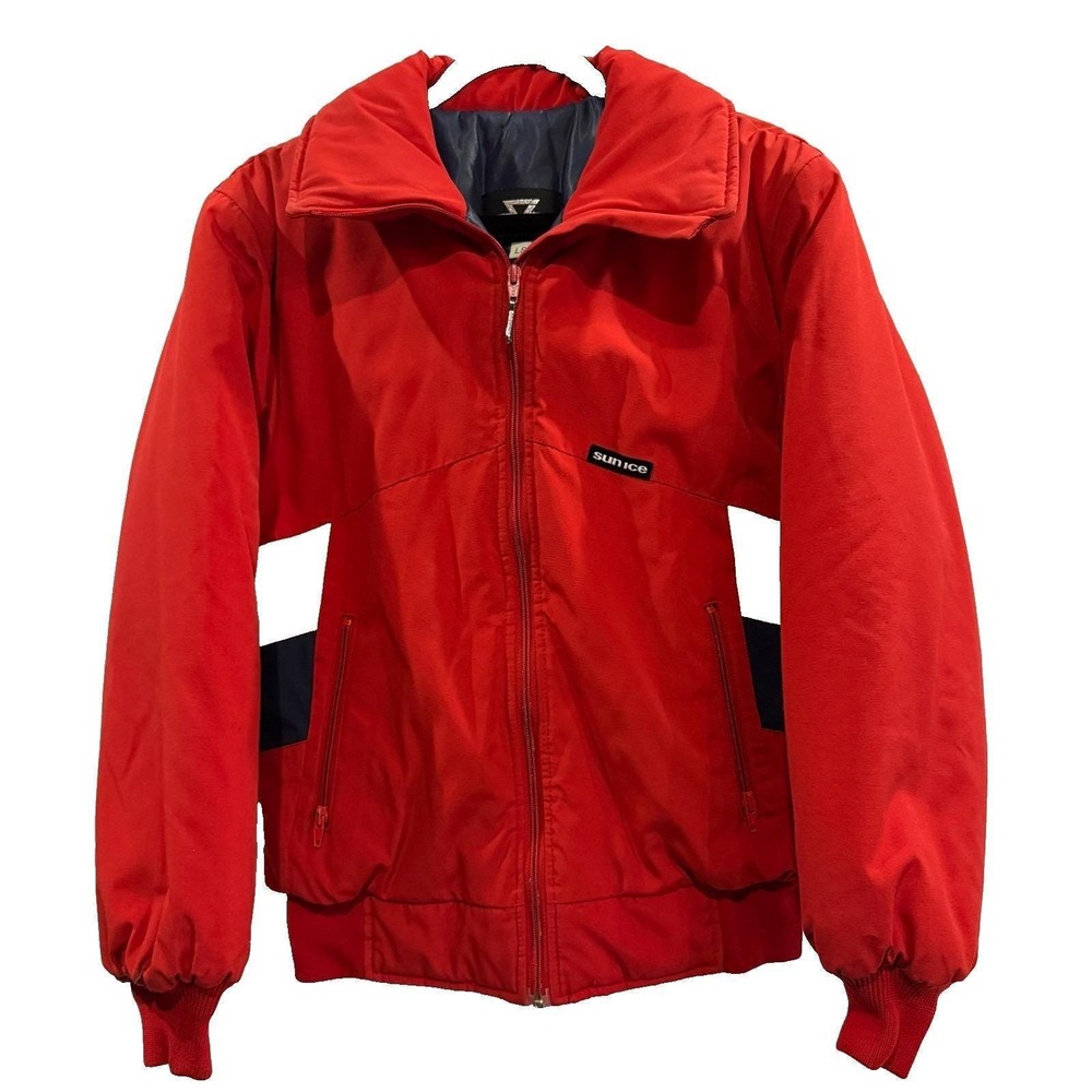 Vintage Sunice Canada Ski Red Jacket Quallofil Insulated Mens LS
